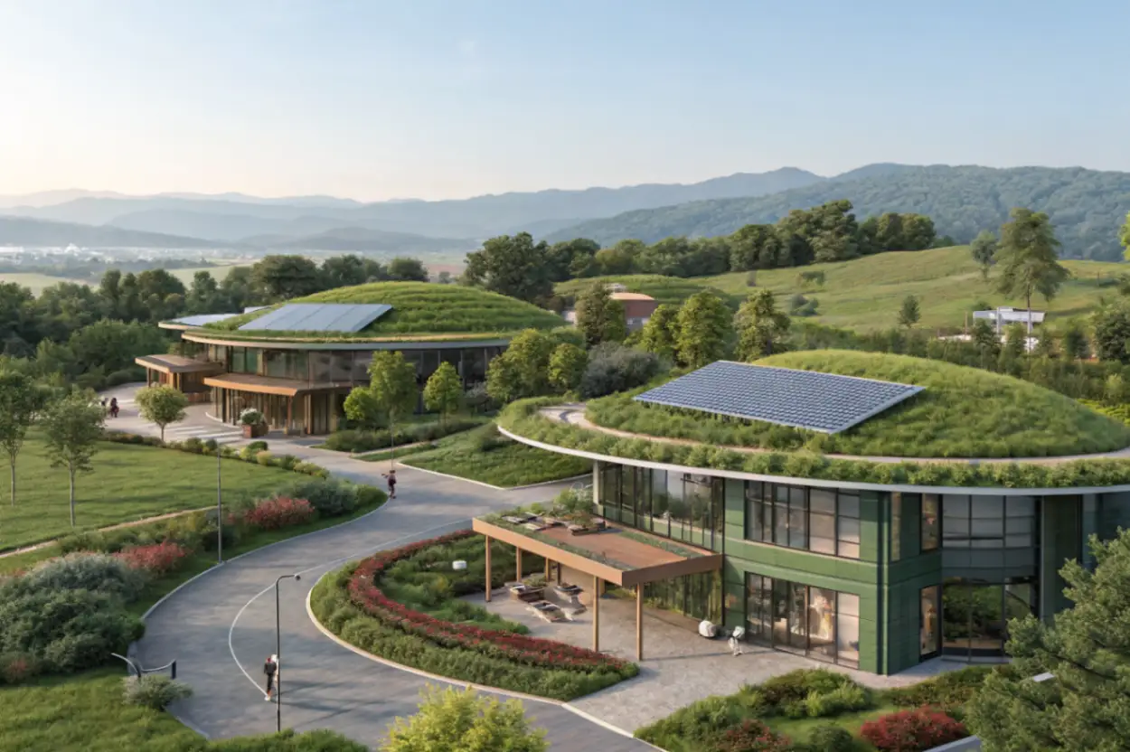 Экостанции будущего и переработанные материалы